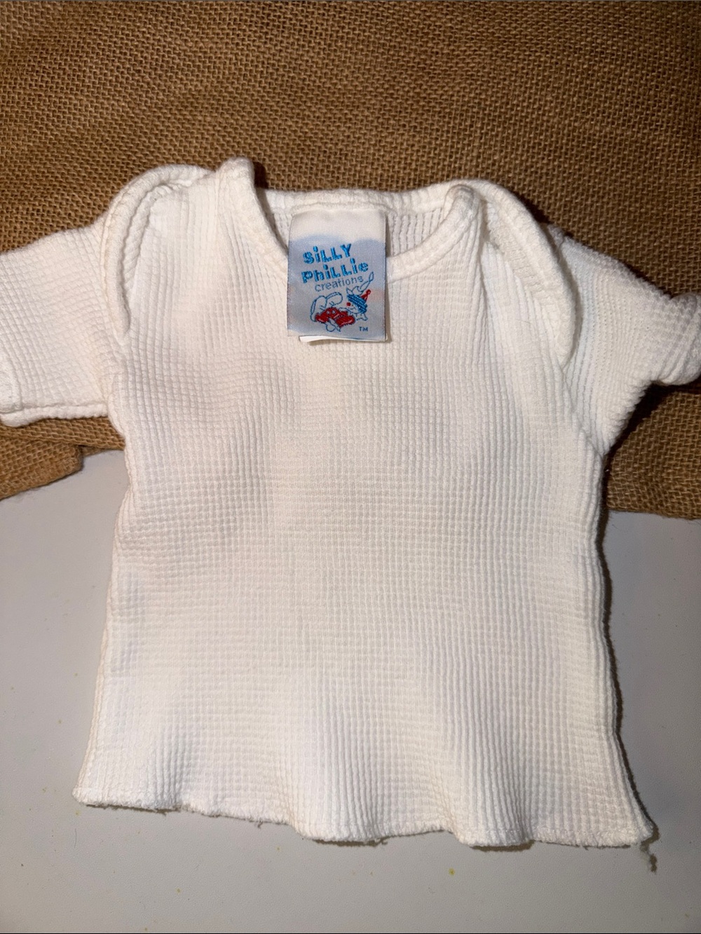 Baby Boy Girl  Clothes Vintage Silly Phillie Newborn Waffle Shirt undershirt EUC